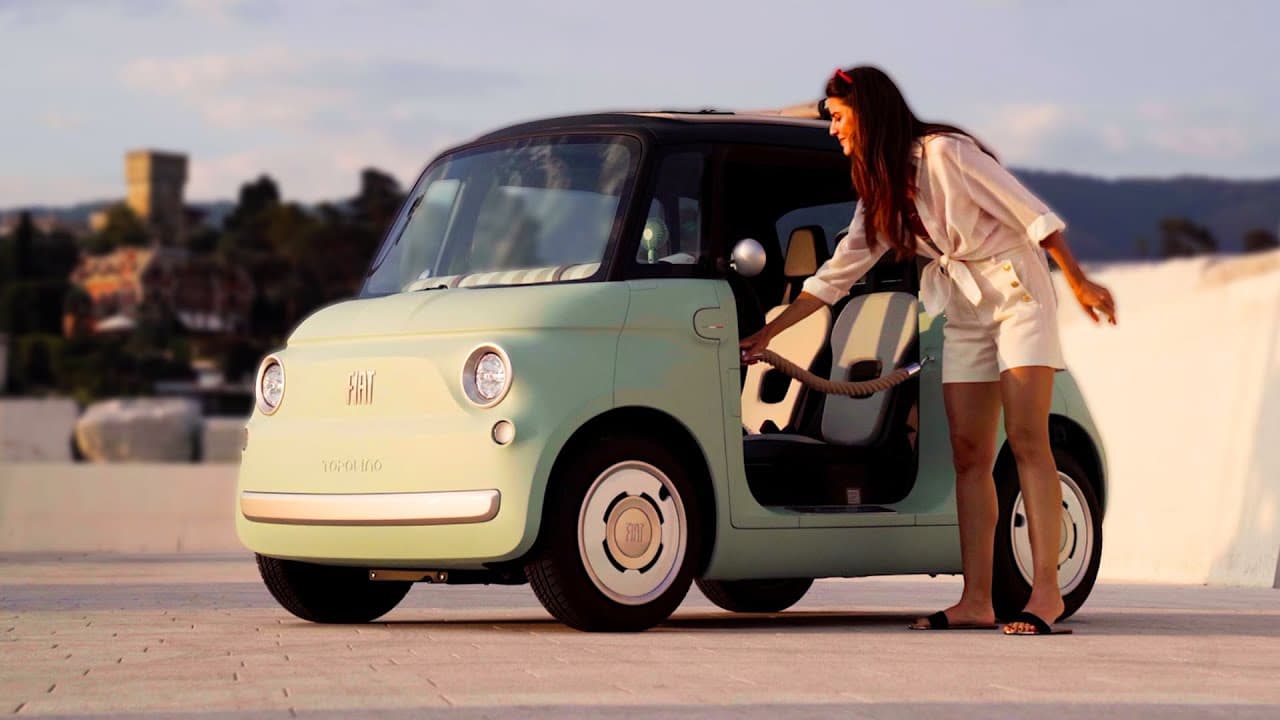 Novo Fiat Topolino carreca design antigo porém com tecnologia que atende as atuais necessidades (Foto Reprodução/Youtube/La Dolce Vita)