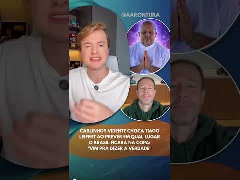 Carlinhos Vidente choca Tiago Leifert ao prever em qual lugar o Brasil ficará na Copa: "a verdade"