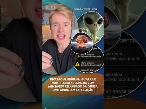 Invasão alienígena e mais: Teoria se espalha com mensagem da defesa civil ainda sem explicação