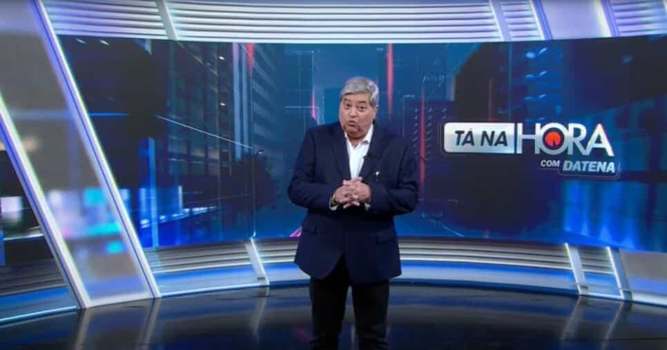 Datena, ao vivo, no Tá Na Hora (Foto: Reprodução/ SBT)
