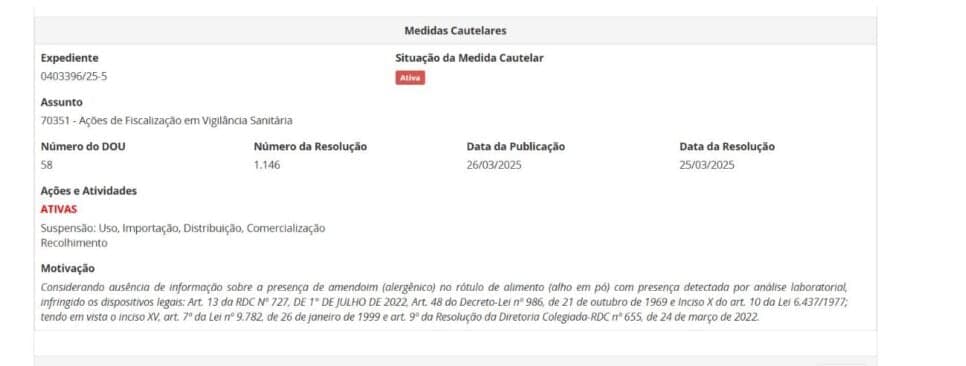 Resolução da ANVISA pt 1 (Foto Reprodução/ANVISA)