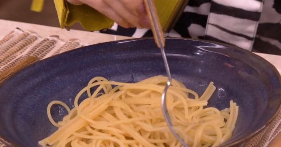 Macarrão após o preparo