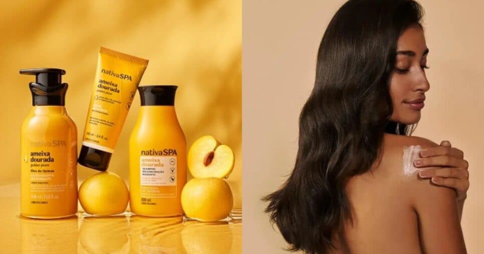 Linha Nativa SPA Ameixa Dourada (Foto Reprodução/Montagem/Lennita/Tv Foco/Canva/Boticário)
