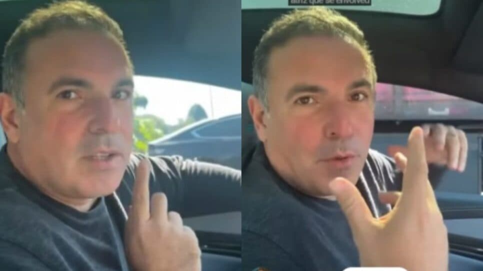 Reinaldo Gottino acaba com raça de atriz da Globo em vídeo feito no carro (Foto: Reprodução/ Instagram/ Montagem)
