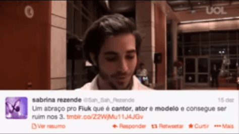 Fiuk fica desconcertado ao ler tweet
