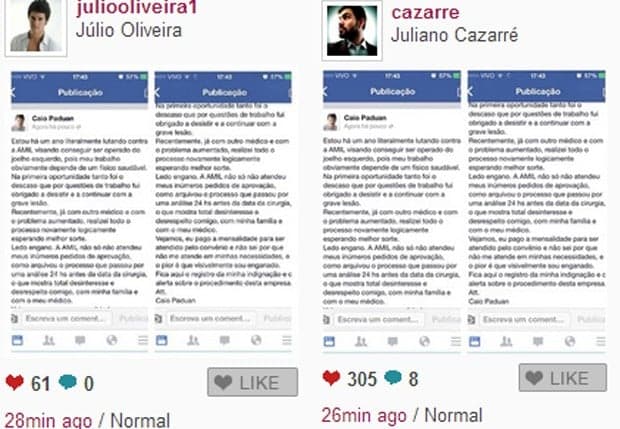 Artistas apoiam ator por cirurgia!