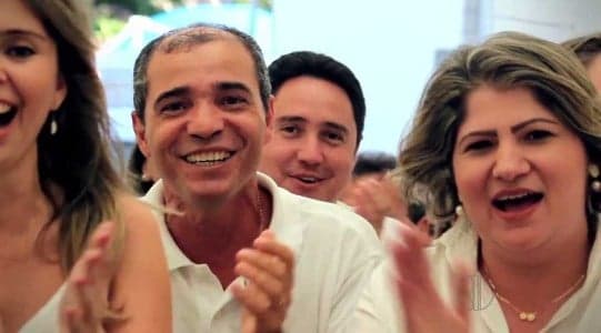 Elenco da InterTV se reúne para gravar vinheta (Foto: Reprodução)