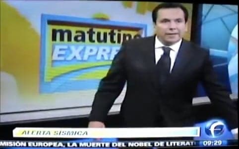 Vídeo: Apresentador da Televisa entra em pânico durante terremoto transmitido ao vivo