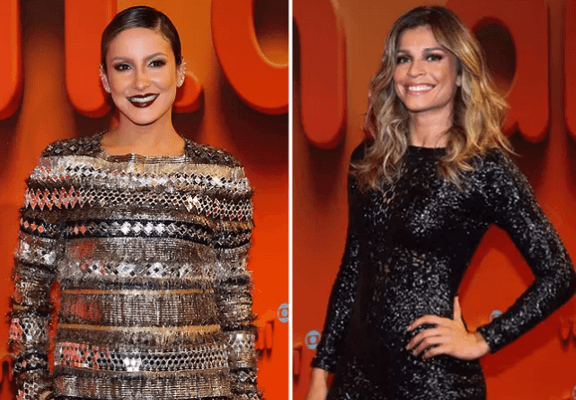 Na noite do "Vem Aí" Claudia Leitte ostenta vestido de R$ 76 mil e Grazi Massafera opta por look de brechó