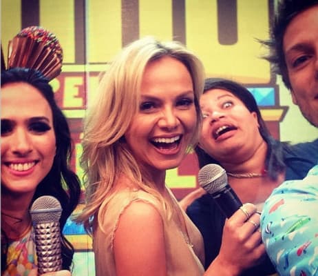 Eliana é recebida por Tatá Werneck e Fábio Porchat no “Tudo Pela Audiência”