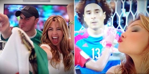 Thalia celebra empate de 0x0 entre Brasil e México