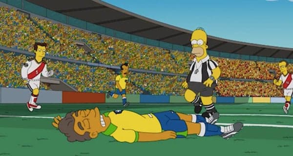 Episódio de "Os Simpsons" "previu" a lesão de Neymar na Copa
