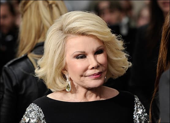 Joan Rivers, apresentadora do programa "Fashion Police", faleceu na tarde de hoje