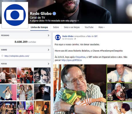 Amigas? SBT agradece mensagem compartilhada da Globo sobre "Chaves"