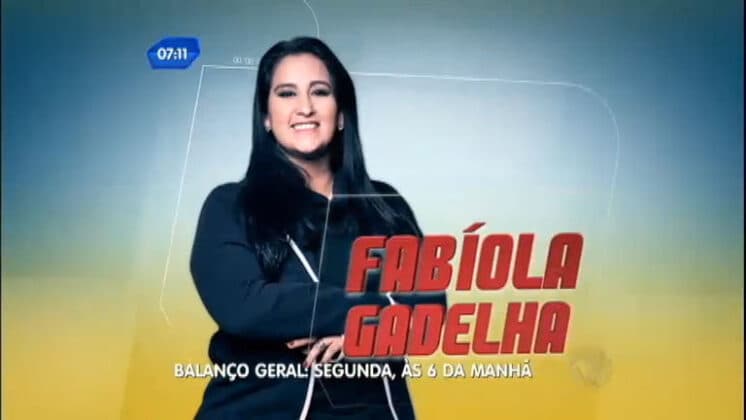 Fabíola Gadelha comandará as duas edições do "Balanço Geral SP"