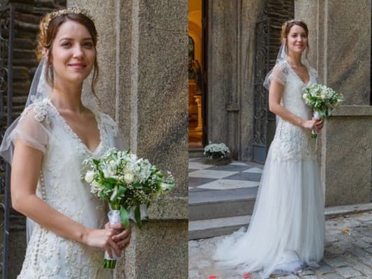 Vestido de noiva da personagem de Nathalia Dill foi avaliado em R$ 17 mil