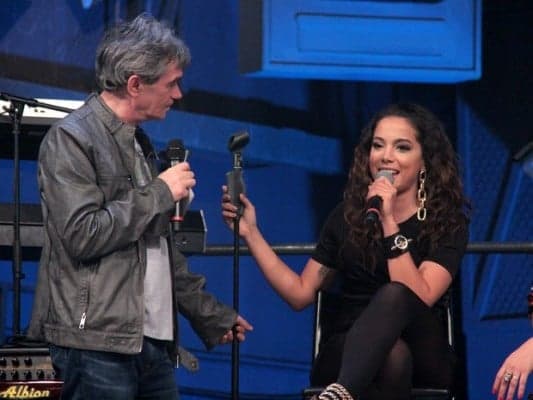 Anitta e Pitty discutem durante gravação do programa "Altas Horas" na Globo