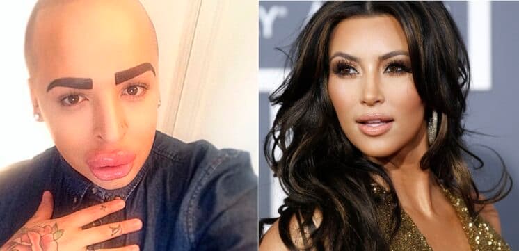 Homem gasta R$ 400 mil para ficar igual a socialite Kim Kardashian