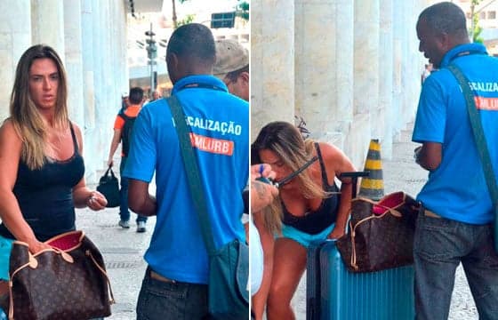 Flagra: Nicole Bahls quase leva multa por jogar lixo no aeroporto