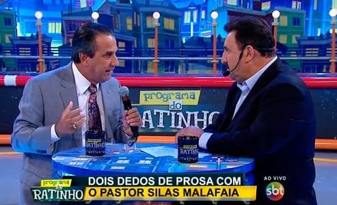 No "Programa do Ratinho", Silas Malafaia elogia Igreja Universal