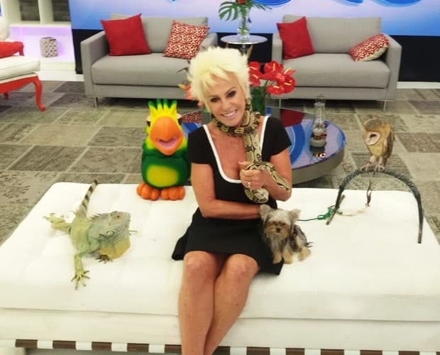 Ana Maria Braga mostra que não tem medo e apresenta "Mais Você" com cobra no pescoço