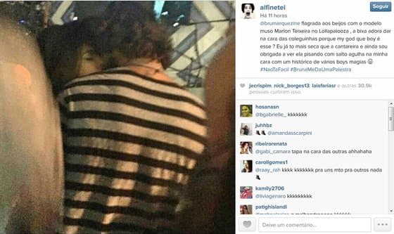Bruna Marquezine é flagrada aos beijos com Marlon Teixeira em festival