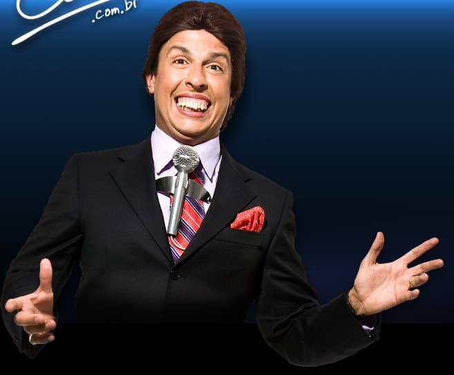 Silvio Santos conversa com equipe do "Pânico" e pergunta por Ceará no "Troféu Imprensa"