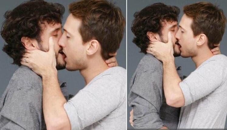 Atores da Globo protagonizam beijo gay em homenagem ao Dia dos Namorados