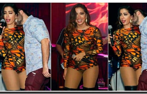 Após Anitta fazer cara de nojo, fã rebate: "Na verdade ela gostou"