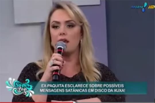 Ex-paquita revela na TV que Xuxa mandou queimar disco com ‘voz de Satanás’