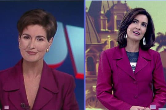 Fátima Bernardes usa no ‘Encontro’ blazer de sua estreia no ‘JN’