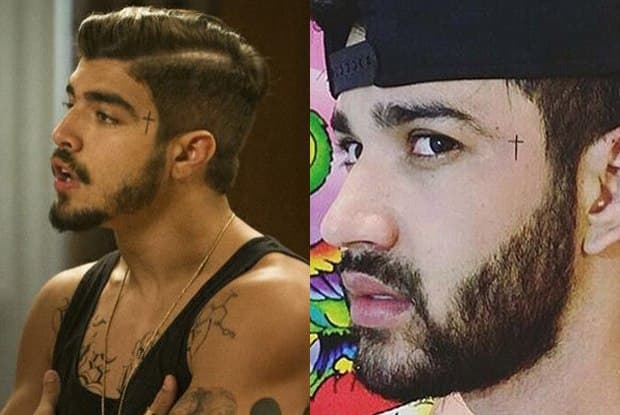 Gusttavo Lima faz tatuagem igual a de Caio Castro em "I Love Paraisópolis"