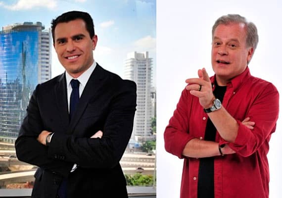 Rodrigo Bocardi e Chico Pinheiro fazem brincadeira no "Bom Dia São Paulo"