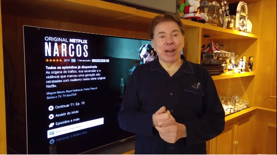 Silvio Santos faz propaganda da LG após presente