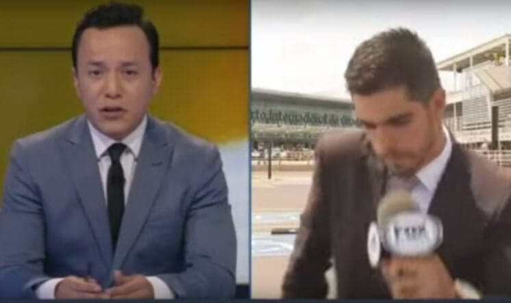 Vídeo da Hora: Repórter é atropelado durante link ao vivo no México