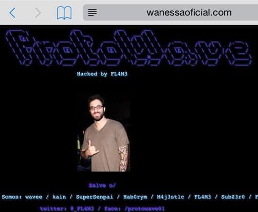 Site da cantora Wanessa Camargo é hackeado