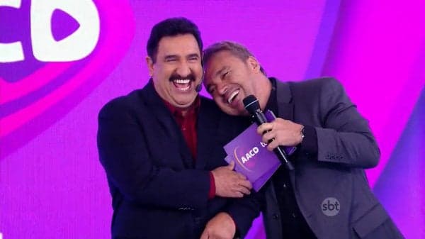 No SBT, Ratinho e Gugu desmentem boatos: "A gente é amigo"