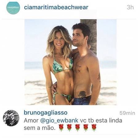 Mão de Giovanna Ewbank "some" em foto e Gagliasso faz piada: "Está linda"