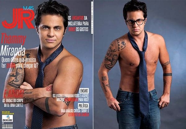 Thammy Miranda exibe peitoral em revista