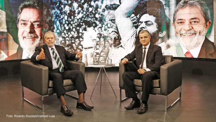 Globo News ignora participação de Lula no SBT e anuncia entrevista como "quebra de silêncio" do ex-presidente