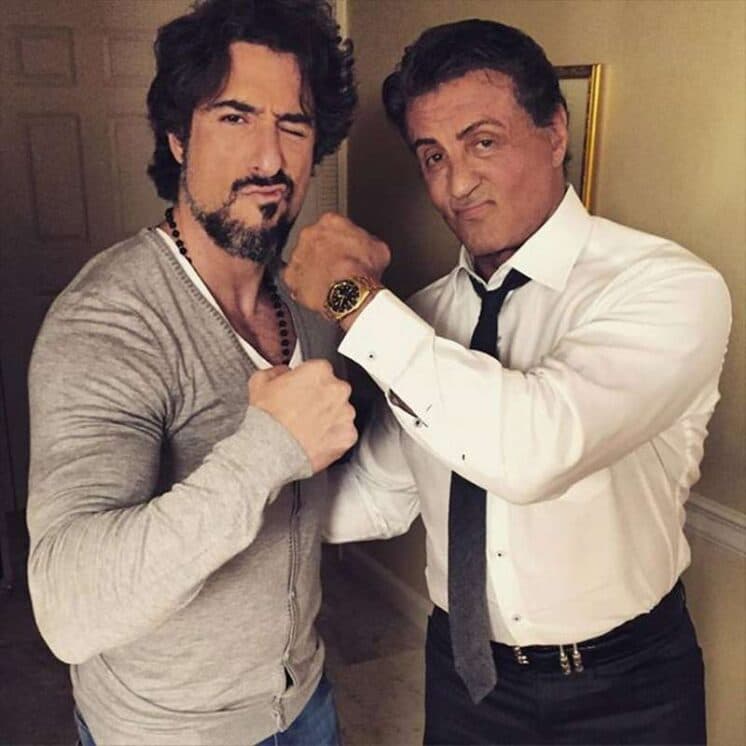 Marcos Mion realiza encontro com Sylvester Stallone e comemora em rede social