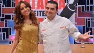Buddy Valastro e Sabrina Sato no último "Batalha dos Confeiteiros" (Foto: Antonio Chahestian/Record)