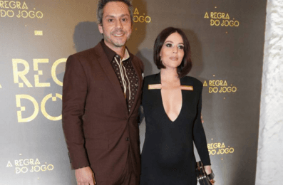 Grávida, mulher de Alexandre Nero exibe barrigão de 8 meses