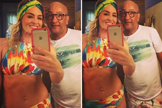 Angélica exibe barriga sequinha no nordeste