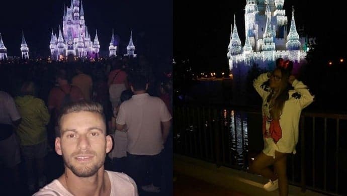 Irmã de Neymar curte férias ao lado de jogador do Santos