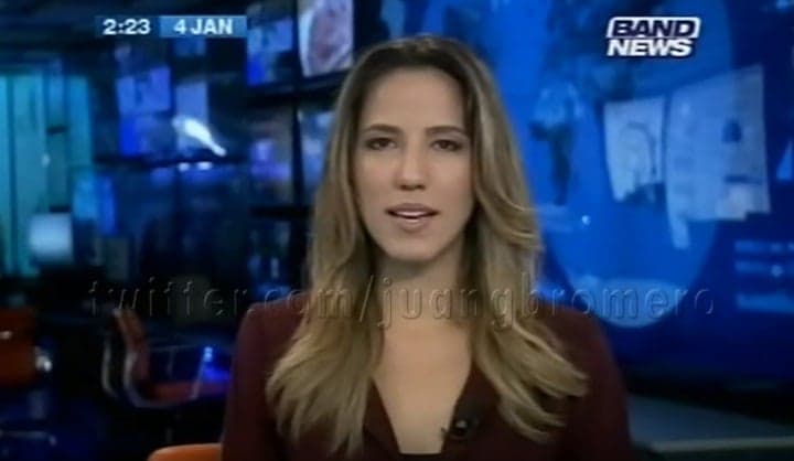 Vídeo: Telejornal da Band News tem falha e jornalista aparece se olhando em espelho