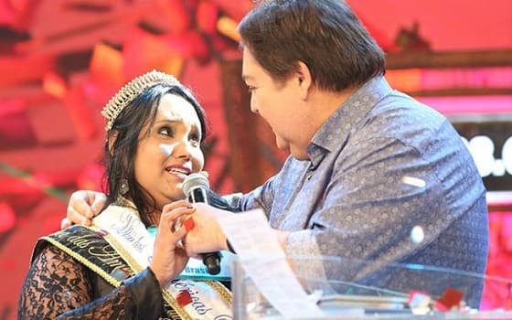 Faustão sugere regime e constrange modelo plus size