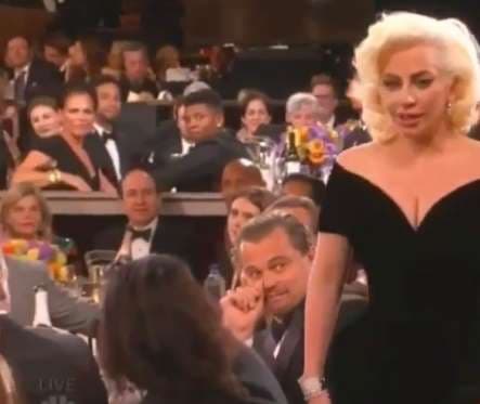 Lady Gaga vence Globo de Ouro e vira assunto após careta de Leonardo DiCaprio