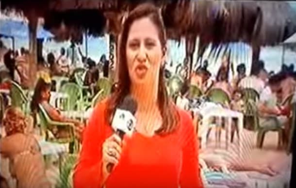 Vídeo da Hora: Repórter da TV Verdes Mares ensaia conversa com Sandra Annenberg