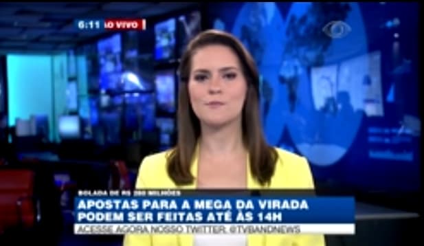 Jornalista da Band comete gafe e assassina a matemática ao falar da Mega da Virada